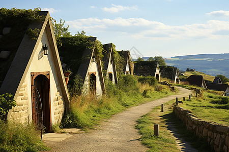 传统欧洲乡村房屋建筑图片