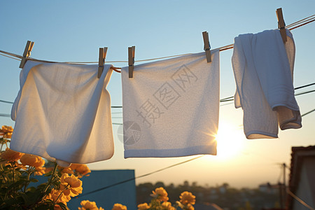 新鲜的洗白毛巾背景图片