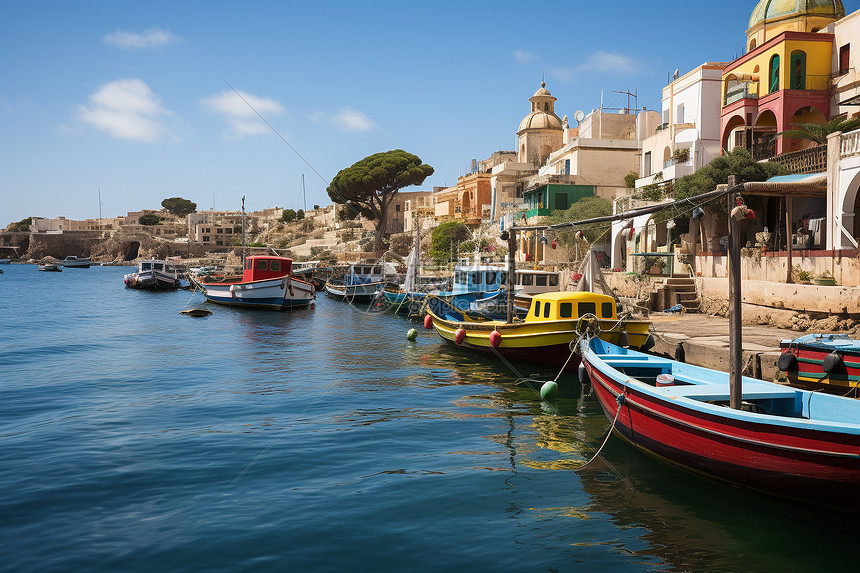 港口边的小山城高清图片下载正版图片600668836摄图网