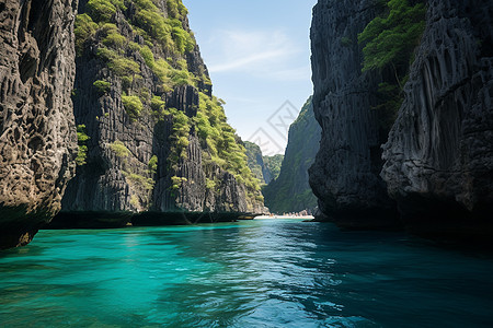 壮观峡谷中的河流图片