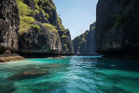 山中清澈的河流图片