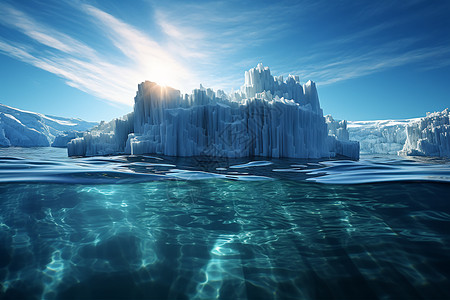 大海上的冰川高清图片