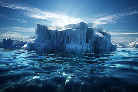 海中漂浮的冰山图片