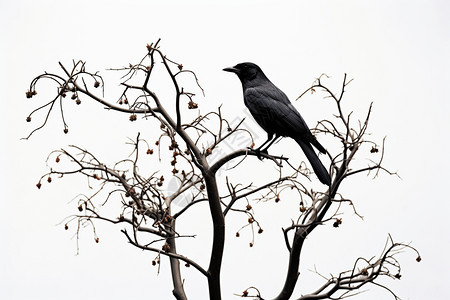 枯树上的乌鸦图片