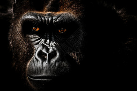 眼神清澈的大猩猩图片