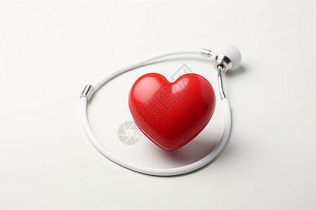 听诊器中间的红心背景图片