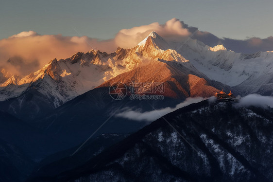 美丽的雪山图片