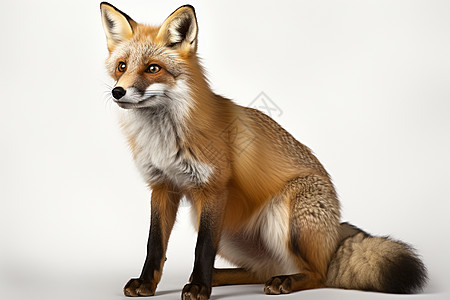 一只狐狸背景图片
