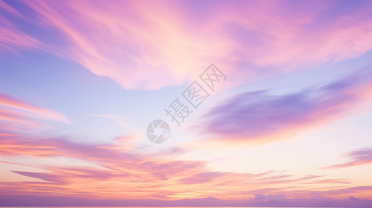 浪漫风景浪漫的粉色天空背景