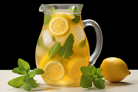 冰镇柠檬饮品图片
