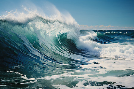 大海翻滚的浪花图片