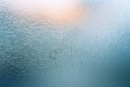 冰窗玻璃上的模糊背景高清图片