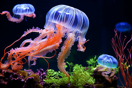 海底奇观水母图片