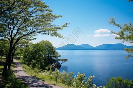 湖光山色美丽的风景图片