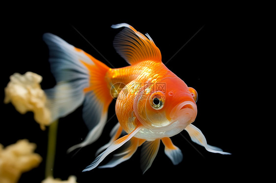 水族馆里的金鱼图片