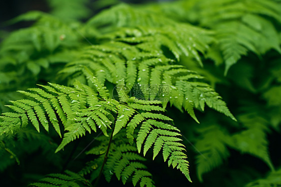 微观的雨林蕨类植物图片