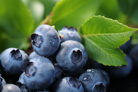 野生植物美味新鲜的蓝莓背景