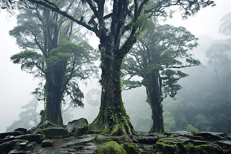 神秘丛林的古树图片