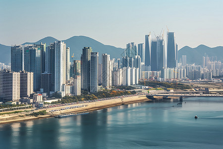 手机端首页现代城市建筑背景