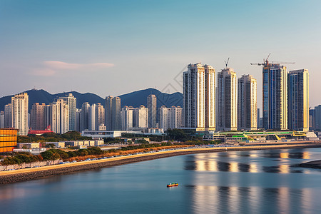 手机端首页城市建筑风景背景