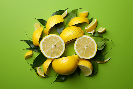 清新夏日的柠檬果实图片