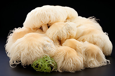 新鲜的秋季野生草菇背景图片