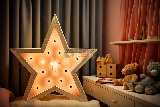 儿童房中的星星装饰图片