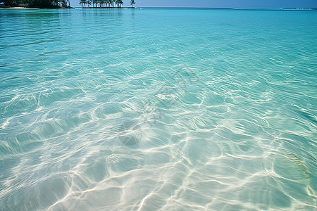热带岛屿的清澈海水图片