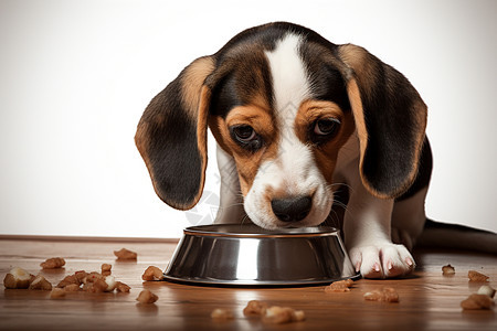 进食中的比格犬图片