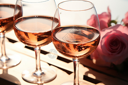 酒杯中奢华的葡萄酒图片