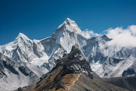 壮观的雪山风景图片