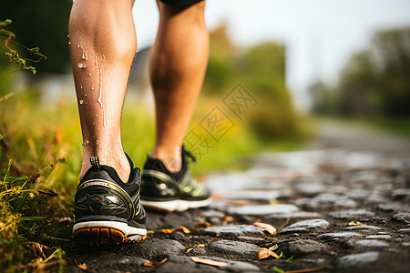 黑色运动鞋的跑步男性图片