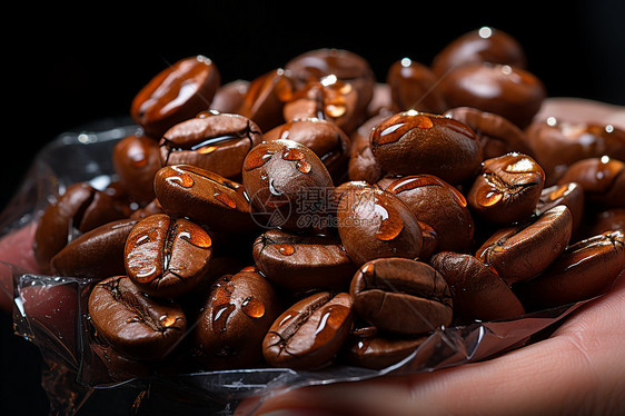 健康醇香的咖啡豆图片