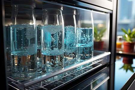 冰柜中的饮料图片