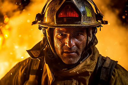 烈火中的英雄消防员图片