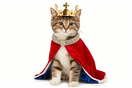 国王装扮的猫咪图片
