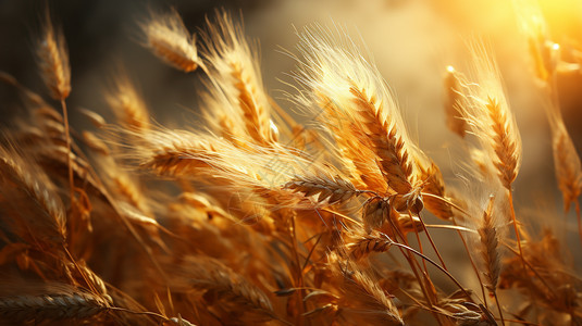 秋季农田里面的小麦图片