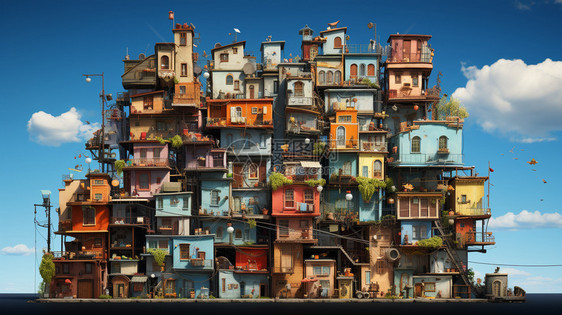 动漫世界中的房屋建筑图片