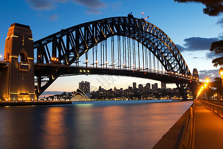 黄昏下的悉尼港大桥图片
