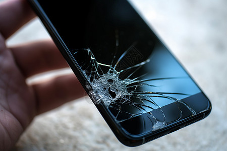 手机破碎的屏幕图片