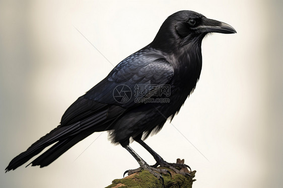 枝头站立的乌鸦图片