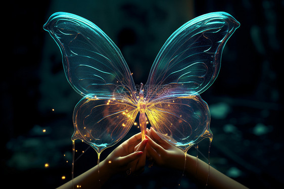 梦幻仙境中的蝴蝶图片