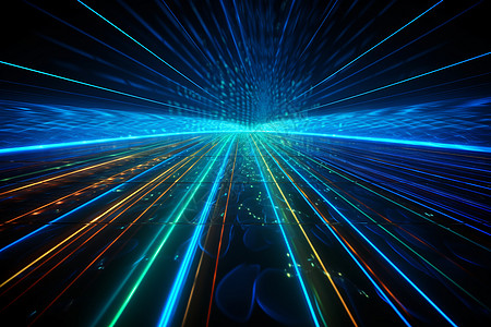 未来主义激光隧道图片