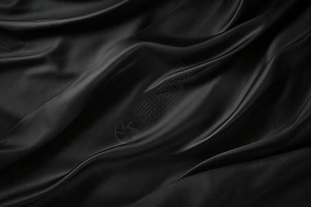黑色材质柔软的纱织面料材质背景