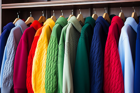 冬季温暖的多彩羊毛衫图片