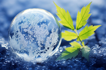 冬季冷冻的泡泡图片