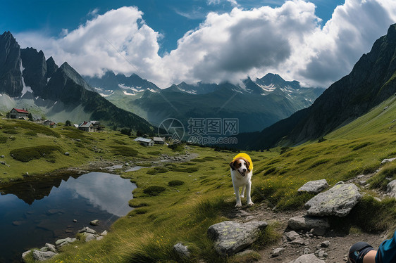 美丽的高山湖泊景观图片