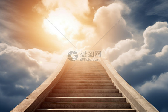 阳光下的楼梯图片