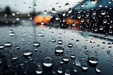 雨天的水珠背景图片