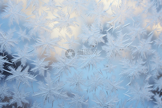 自然的雪花背景图片